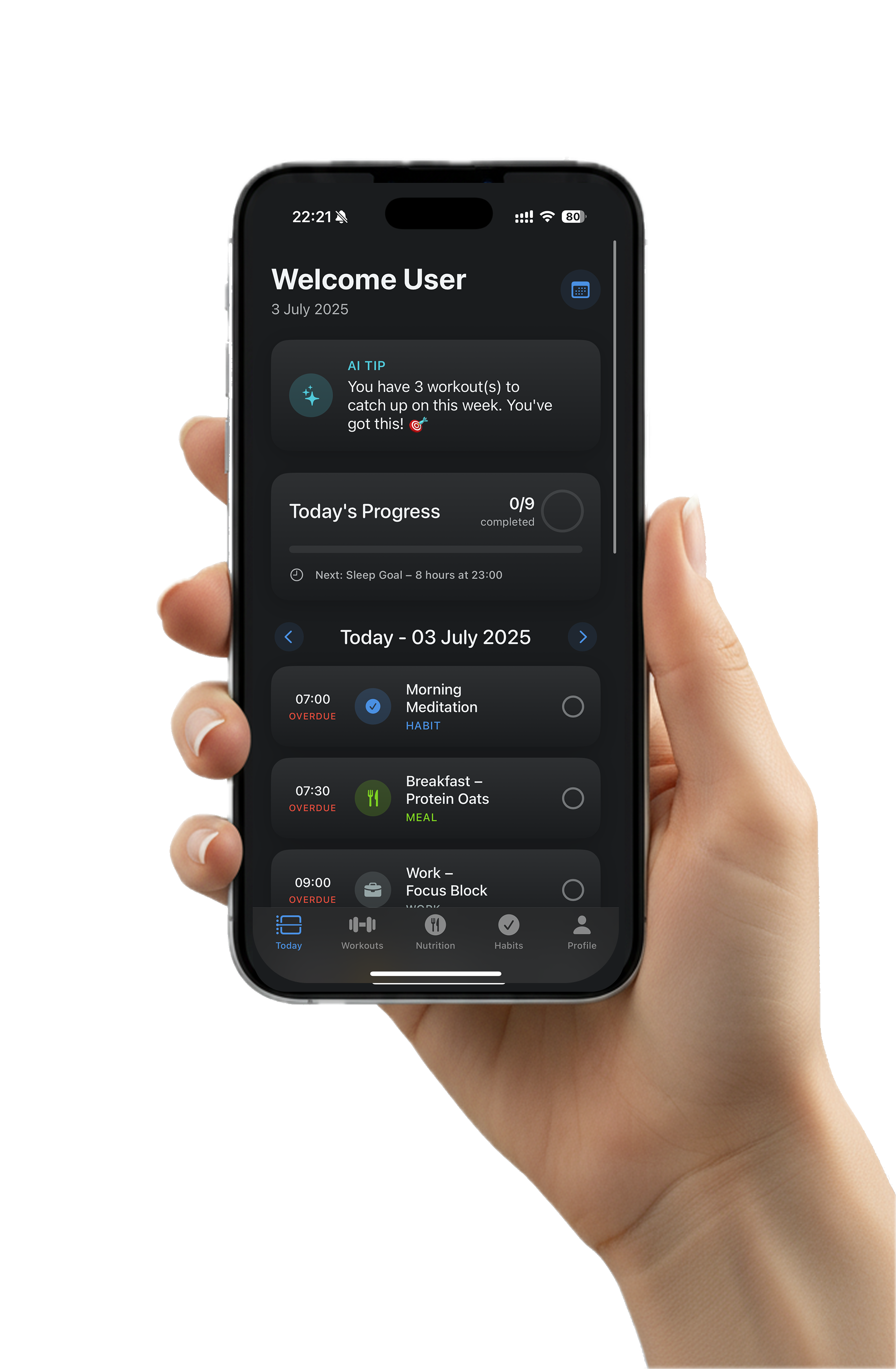 Aiena App - Dashboard
